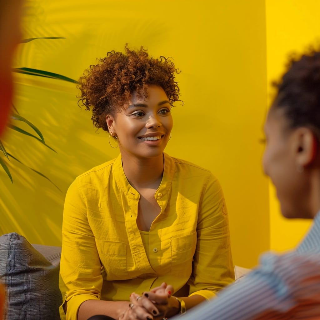 Therapist Sitting Opposite A Client