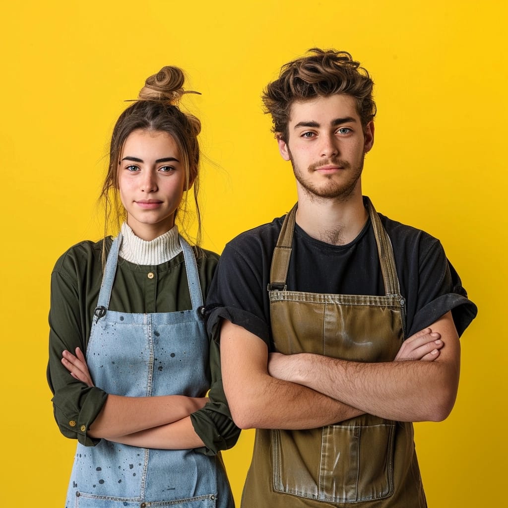 Young Couple Of Service Providers